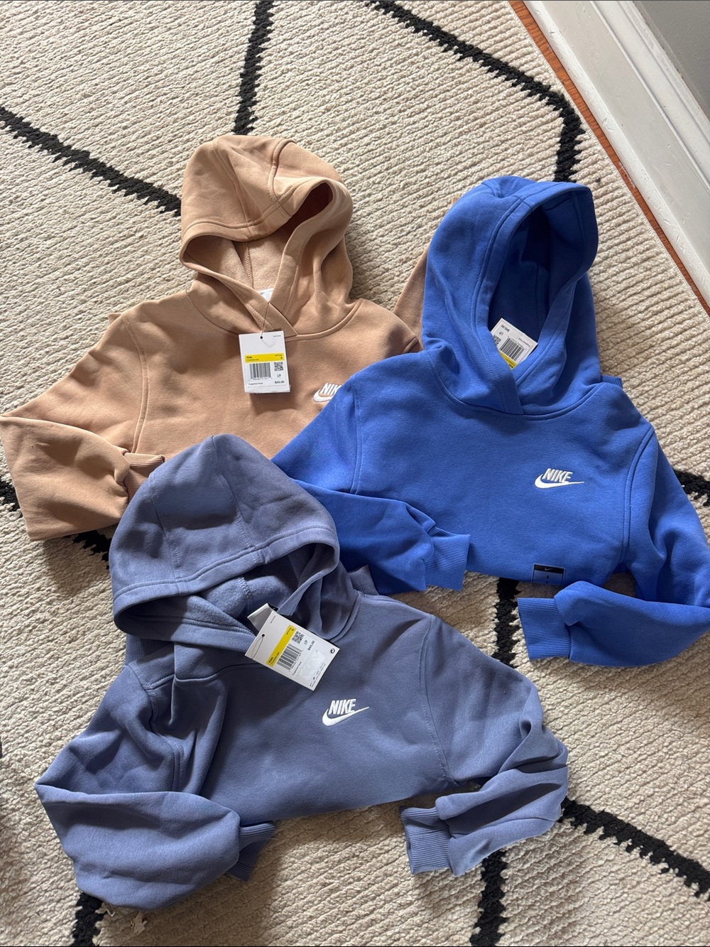 New Nike Kids' club Hoodies youth S lot of 3